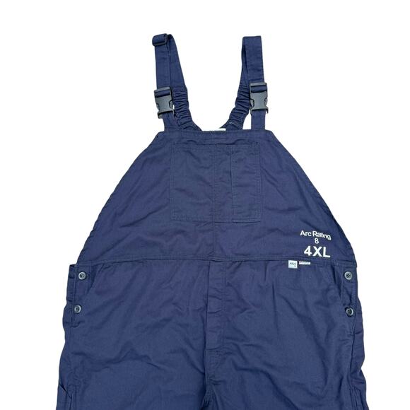 National Safety Apparel Bib Overalls Flash Flame Resistant Arc 8 Cal Men's 4XL - Picture 3 of 13
